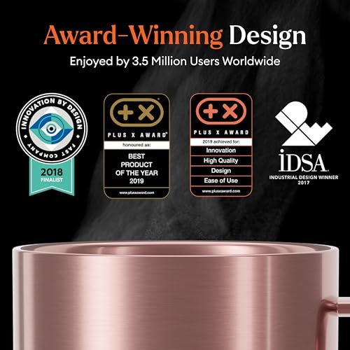 Image of Ember Temperature Control Smart Mug 2, 10 Oz, App-Controlled Heated Coffee Mug with 80 Min Battery Life and Improved Design, Rose Gold