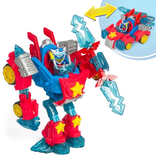 SUPERTHINGS Turbo Warrior Power – Robot héroe transformable. El Robot se transforma en un Coche. Incluye 1 Turbo Warrior, 1 Accesorio Exclusivo y 1 SuperThing Exclusivo