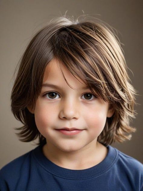 Dsimeig Brown Kids Wig Short Wavy Child Synthetic Boys Cosplay Halloween Costume Party Use