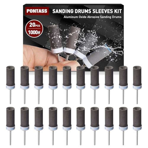 1000 Grit Sanding Stick,20 Pcs Sanding Drums for Dremel Rotary Tool