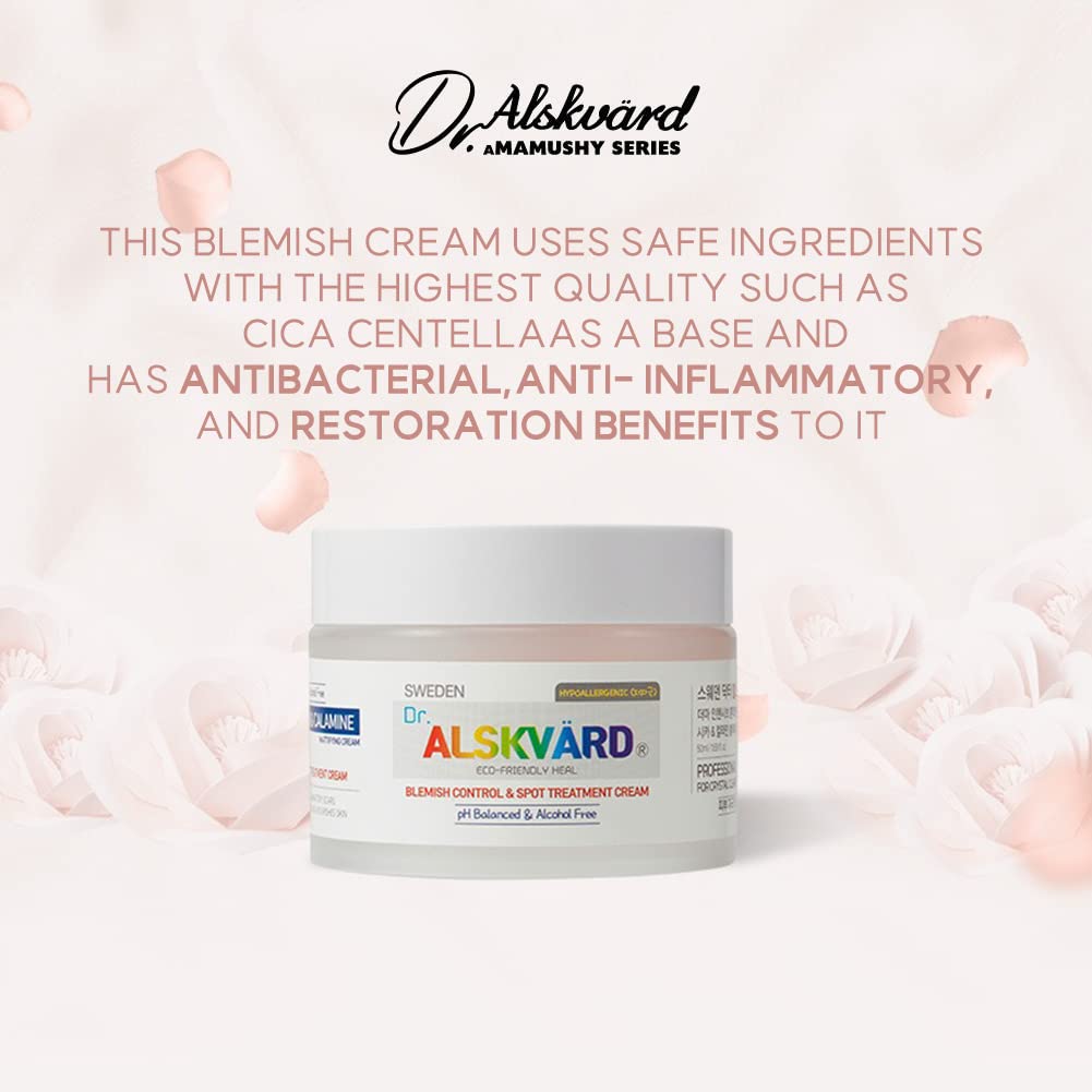 ALSKVARD cream jar with floral background, emphasizing safe ingredients