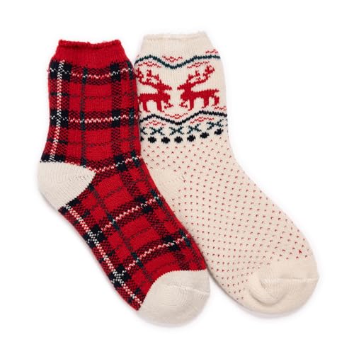 Image of MUK LUKS Women's Women's 2 Pair Pack Heat Retainer Crew Socks