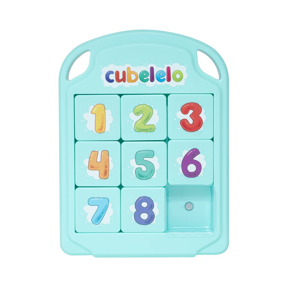 Cubelelo Number Sliding Puzzle 3x3 (Magnetic) | 8 Pieces Brain Teaser Fun Learning Block Puzzle Toy for Kids and Adults