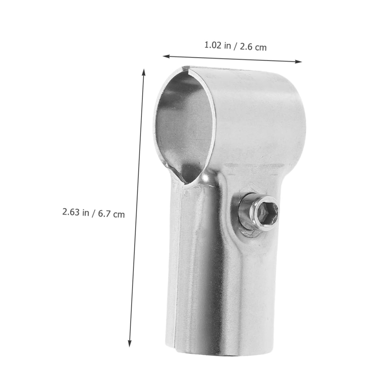 Collier Tube en Acier Inoxydable en T, 12 Pièces, Argenté