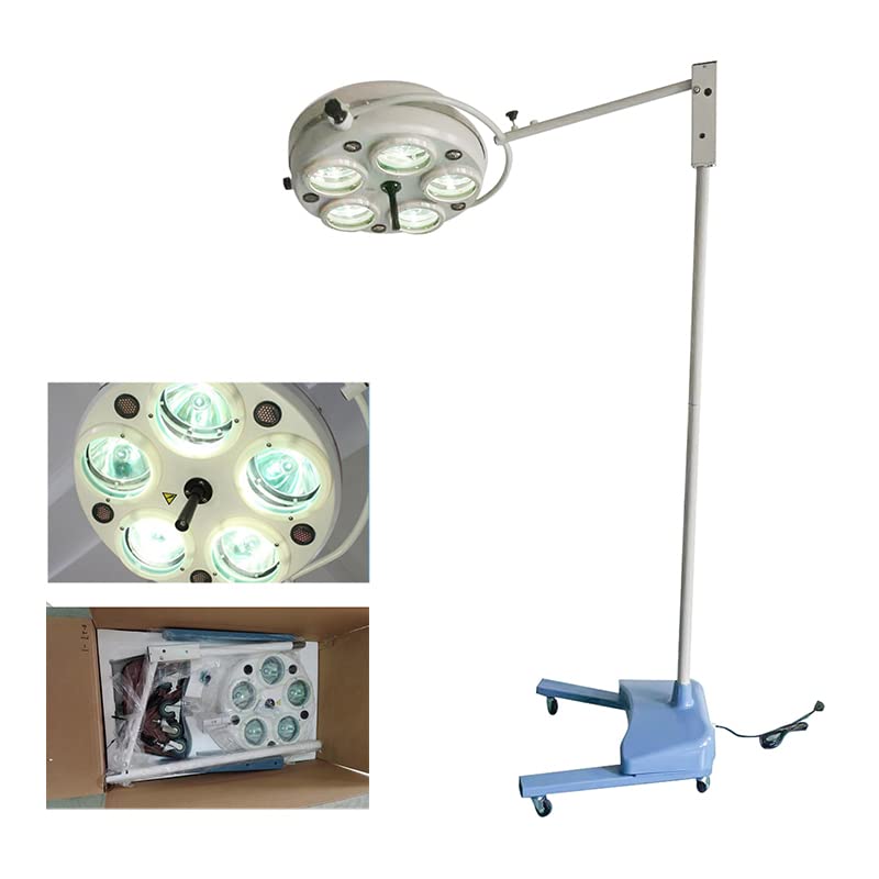 DOC.ROYAL 25W 5 Hole Lamp Holder Mobile Ceiling Floor Halogen Examination Tungsten Light Operating Shadowless Theatre Lamp (Moving Lamp)