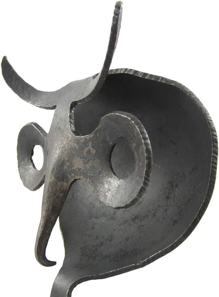 Great Horned Owl Contemporary Forged Iron Sculpture, 10.5", American Made