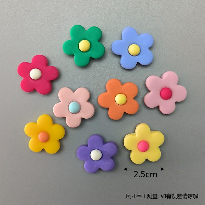 Lot De 14 Aimants De Réfrigérateur En Forme De Marguerites Colorées 3D - 2 Tailles - Aimants Décoratifs Pour Tableau Blanc, Casier, Voiture, Cuisine, Bureau (7 Grands, 7 Petits