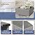 Oakcloud 7-Piece Outdoor Patio Furniture Set Grey Rattan Wicker Sectional Sofa Conversation Sets with Cushions and Glass Top Table (Dark Blue)