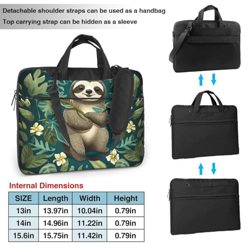 Maletín para portátil con diseño de perezoso adorable miniatura 3
