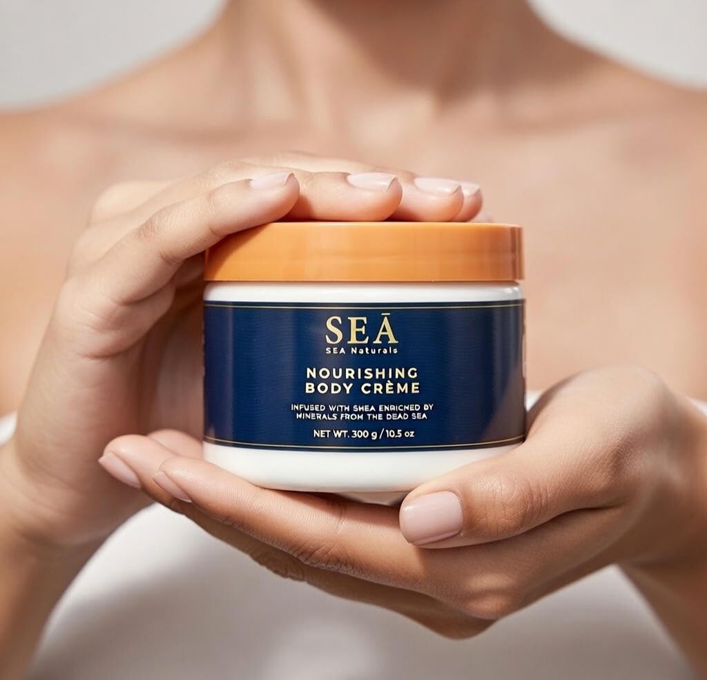 Hydrating Body Cream for Dry Skin, Nourishing Body Moisturizer with Dead Sea Minerals, Shea Butter and Vitamin E, 10.5 oz (300 g)
