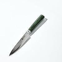 Vista 14 de HexClad Cuchillo para deshuesar, hoja de acero inoxidable japonés de Damasco de 6 pulgadas, mango de Pakkawood