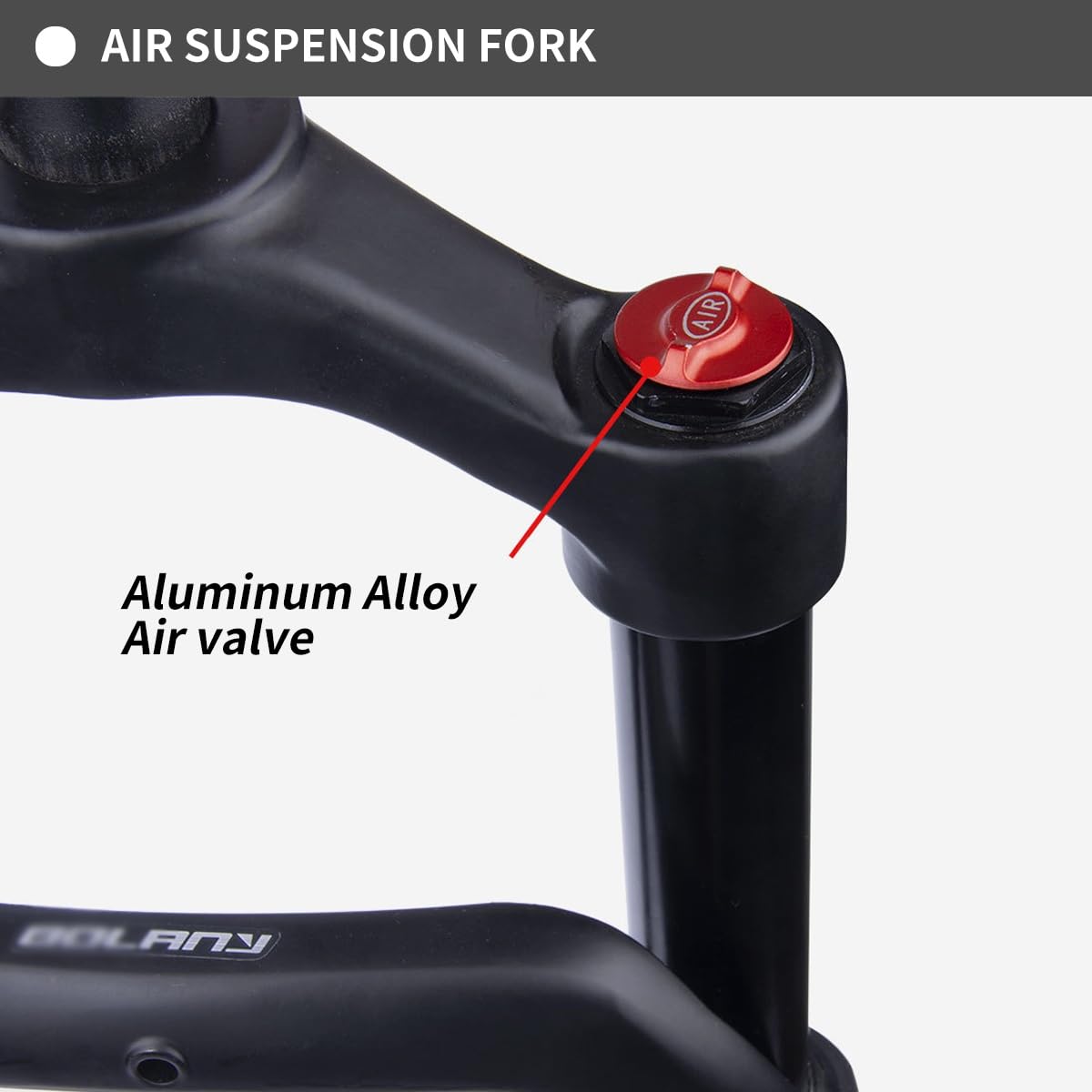 Forcella Anteriore con Sospensione pneumatica, Pneumatici da 4 Pollici, Escursione di 135 mm, Freni a Disco, Attacco QR 9* per Bici elettrica da Spiaggia/Neve