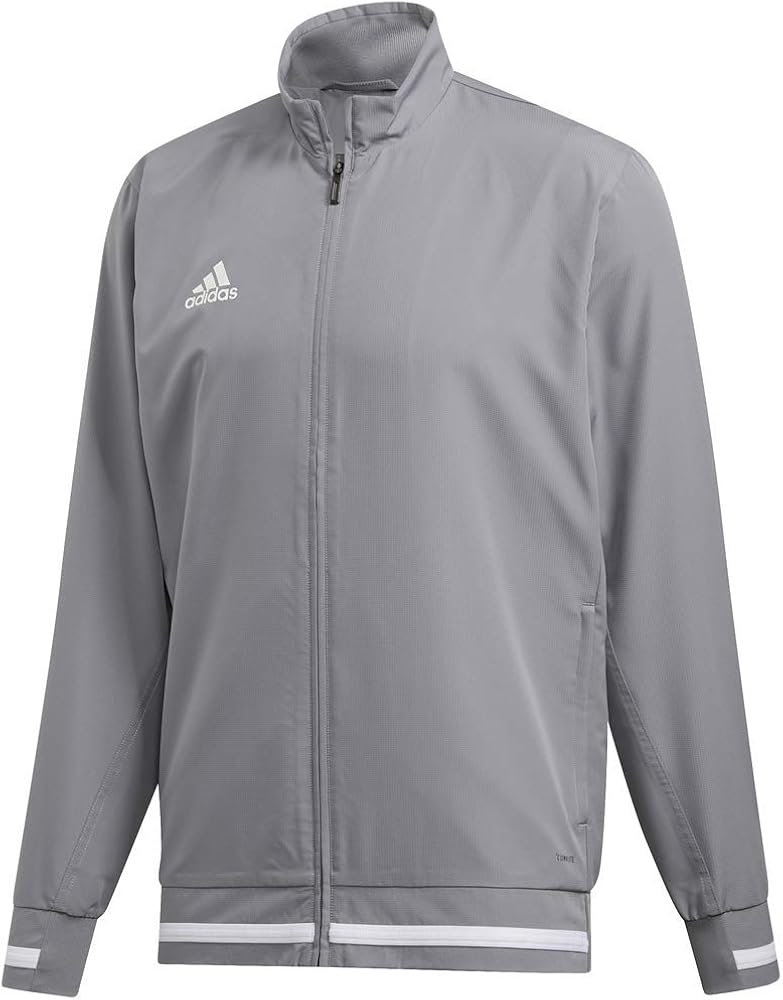 adidas Team 19 Full Zip Woven Jacket | Grey/White | Small at