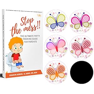 Potty Training Seat Magic Sticker Butterfly toddler Potty Training Toilet Color Changing Sticker 5 Pack Toilet targets…