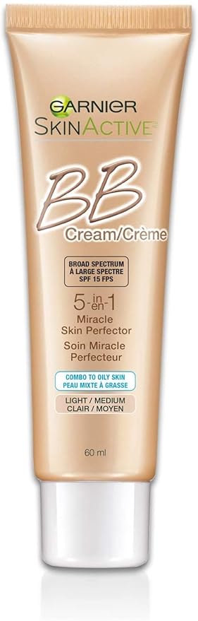 Garnier SkinActive BB Cream Oil-Free Face Moisturizer, Light/Medium, 2 fl. oz.