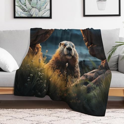 Couverture marmotte contre le froid couverture de lit douce chaude - 3
