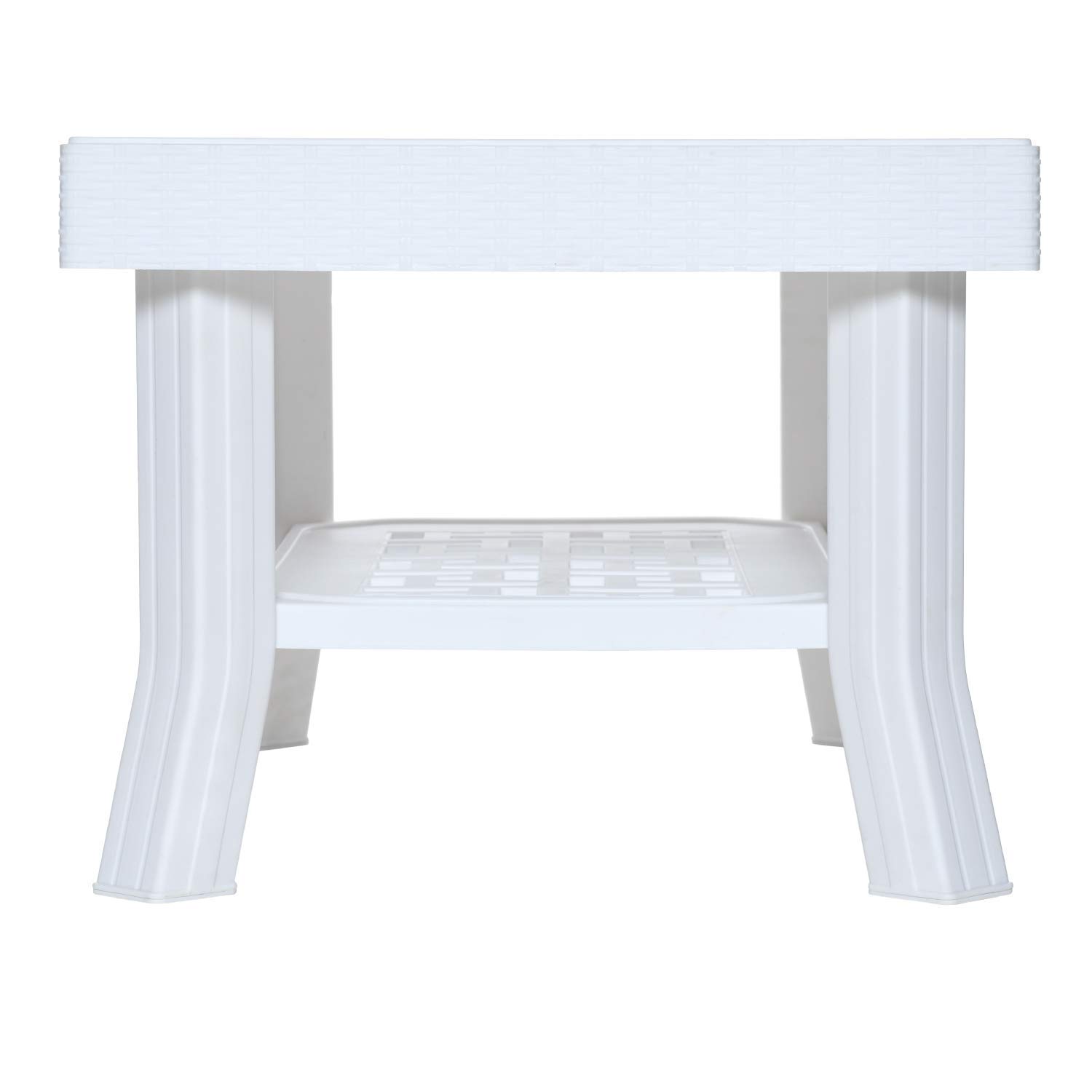 Supreme Vegas Center/Coffee Plastic Table for Home and Garden (Brown) (White) 3