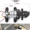 HSEAMALL Water Pump,DC 12V Diaphragm Water Pump High Pressure Self Priming Electric Sprayer Pump with Pressure Switch 100PSI 4L/Min for RV Caravan Boat Cleaning Washing and Garden Watering #1