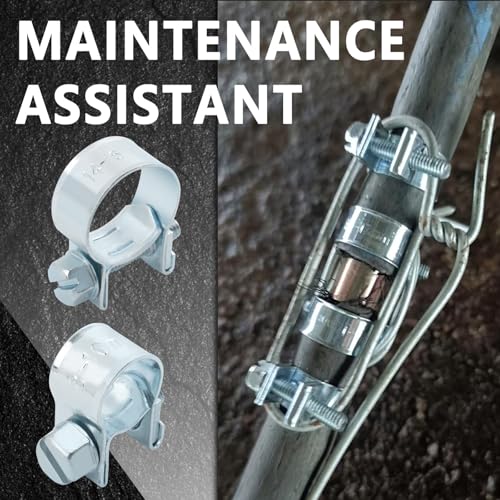 Image of 20PCS 9 /16 inch-5 /8 inch Small Hose Clamps,Adjustable Fuel Line Clamp for OD 5 /8 Heater Hose Radiator Fuel Water Line,Universal Multi-Purpose Radiator Hose Clamps Pipe Clamp Car Accessories (14-16mm)