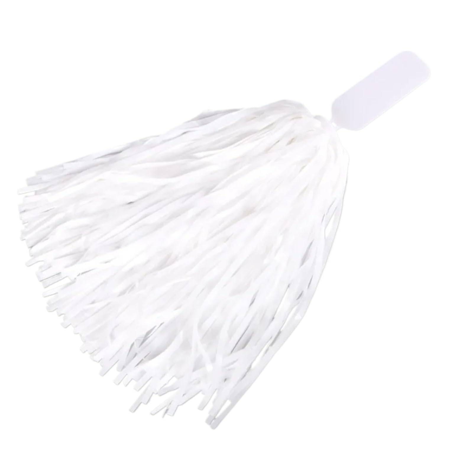 Cheerleading Pom Poms PP Flat Handle Various Festive Occasions Dance Party Decorator Festivals Competition Venues(White)