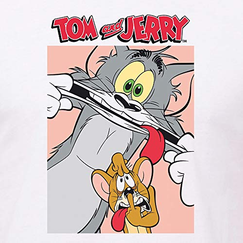 Image of Free Authority Tom & Jerry Printed Regular Fit White Cotton Men's T-Shirt