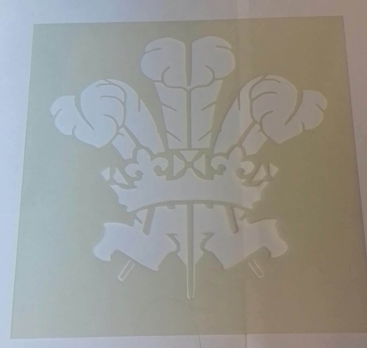 Dazzle Glitter Tattoos Large Welsh Three Feather Mylar Plastic Stencil Wall Decor Stencils Bedroom Living Room Kitchen