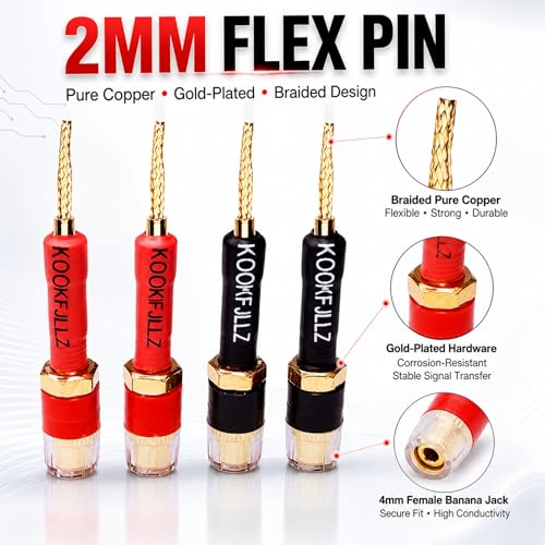 Adaptadores de Altavoz con Conectores Banana 4mm Pack 4 miniatura 7