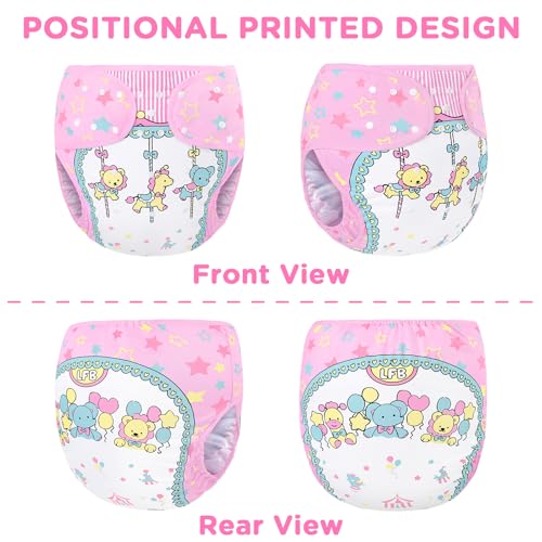 Image of Littleforbig Washable Adjustable Reusable Waterproof Cloth Adult Diaper Wrap Cover One Size - Little Circus