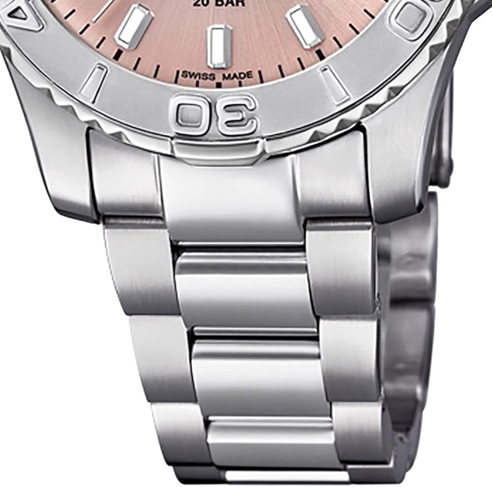 JAGUAR Orologio Modello J870/3 della Collezione Woman, Cassa da 34 mm, Rosa con Cinturino in Acciaio per Donna JAGUAR Orologio Modello J870/3 della Collezione Woman, Cassa da 34 mm, Rosa con Cinturino in Acciaio per Donna