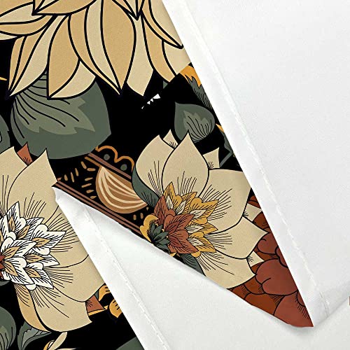 Torich Bohemian Floral Botanical Shower Curtain, Abstract Mid Century Morden Boho Flowers Tropical Leaves Bathroom Curtain, Waterproof Fabric Bathroom Accessories with Hooks by Torich - Used condition - Image 6