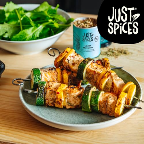 Just Spices Grill Geschenkbox I Geschenkset mit 3 Gewürzdosen I Grill-Marinaden & Rubs für Fleisch, Fisch, Gemüse