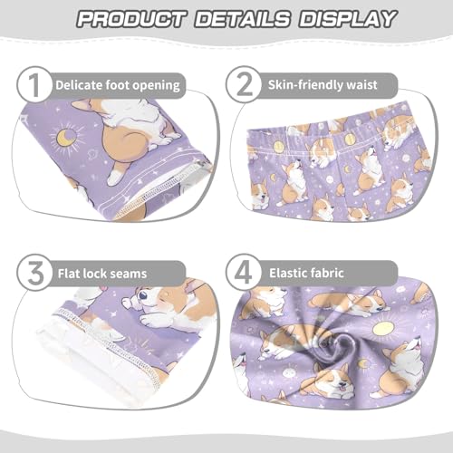 Cute Puppy Dog Pattern Girls Leggings Kids Yoga Pants Athletic Tights Pants 4-10 Years3