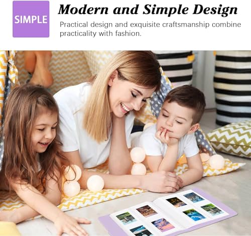 Image of ZENKO 64 Pockets Photo Album for Fujifilm Instax Mini 12 11 9 8 40 Evo Liplay 7S Instant Camera /Mini Link Printer, Polaroid Snap Touch PIC-300 Z2300 Mint Zip Instant Camera Printer (Blue)