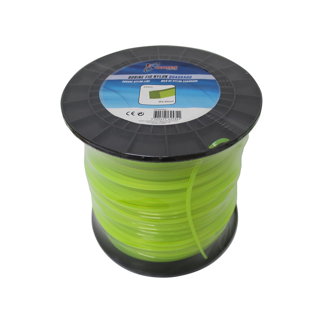 Kawapower Hilo de nylon para desbrozadoras quadrado 3 mm X 153 mt