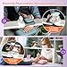 HITTI 456 LEDs Bright Nail Tech Lamp for Desk, 34 Inch Foldable Large Nail Arch Light with Phone Holder, Stepless Dimming & 3 Modes Half Moon Table Light for Manicure/Lash Extension/Tattoo/Beauty