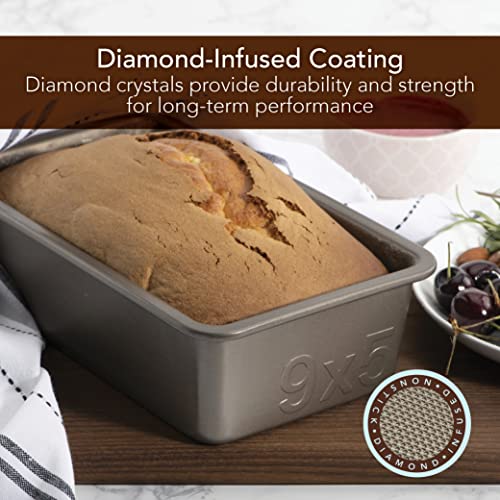 Goodcook-Aluminized-Steel-Diamond-Infused-Non-Stick-Coated-Textured-Bakeware-Loaf-Pan-champagne-pewter Goodcook Aluminized Steel Diamond Infused Non Stick Coated Textured Bakeware Loaf Pan champagne pewter