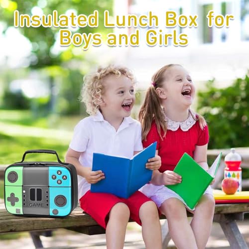 Hairao KIDSLB002 Insulated Game Lunch Box For Boys Girls, Leather Kids Lunch Bag thumb #6