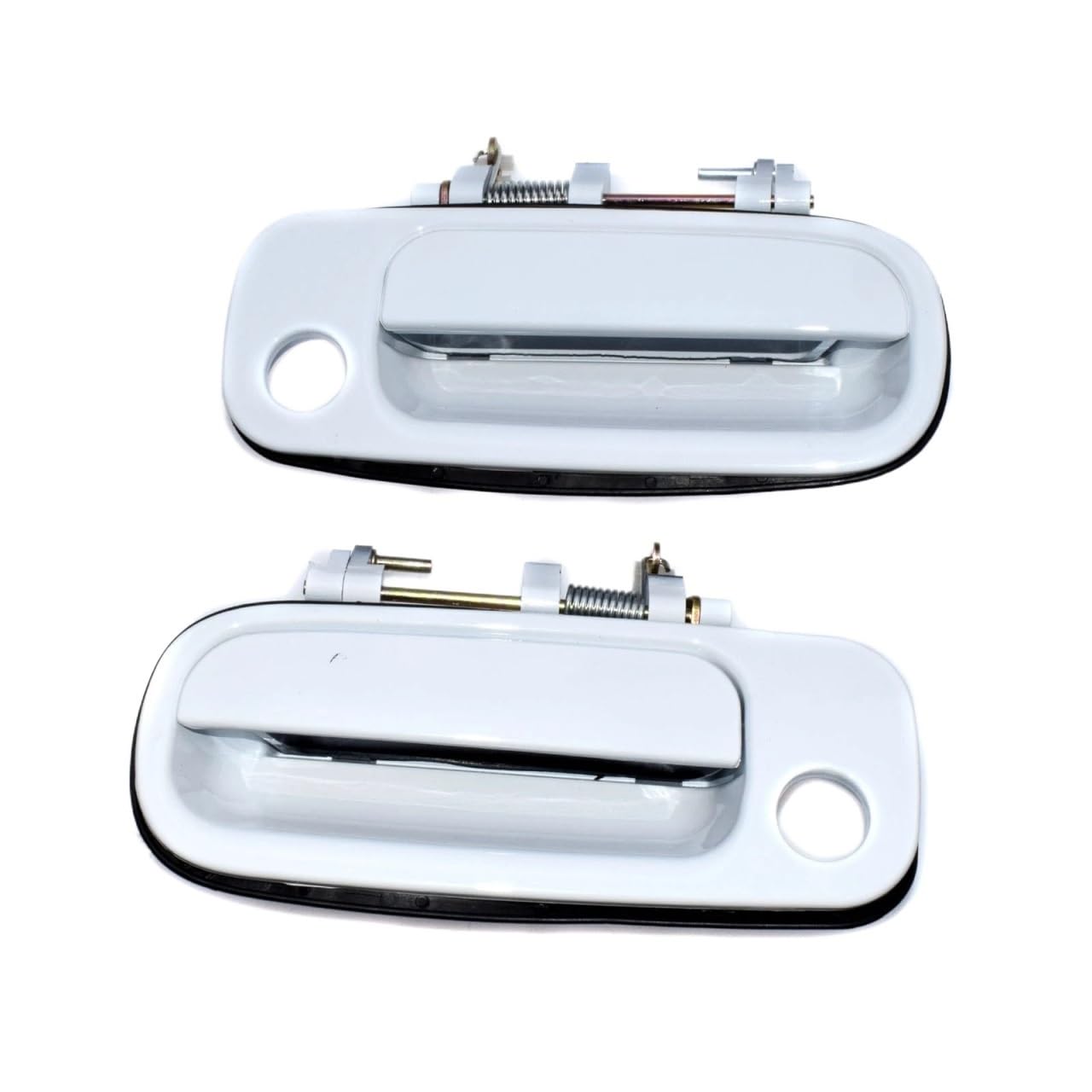 Qloygmd Front Left Right 2Pc Car White Outside Door Handle Front Rear Left Right For Toyota