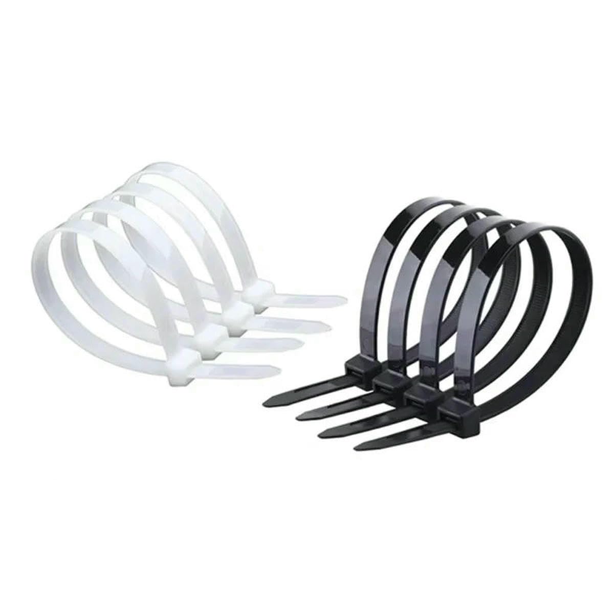 Bsguz 4X150mm 100Pcs 100 Nylon Cable Ties Self-Locking Cord Ties Straps Adjustable Cables Fastening Loop Home Office Wire Zip Ties-White