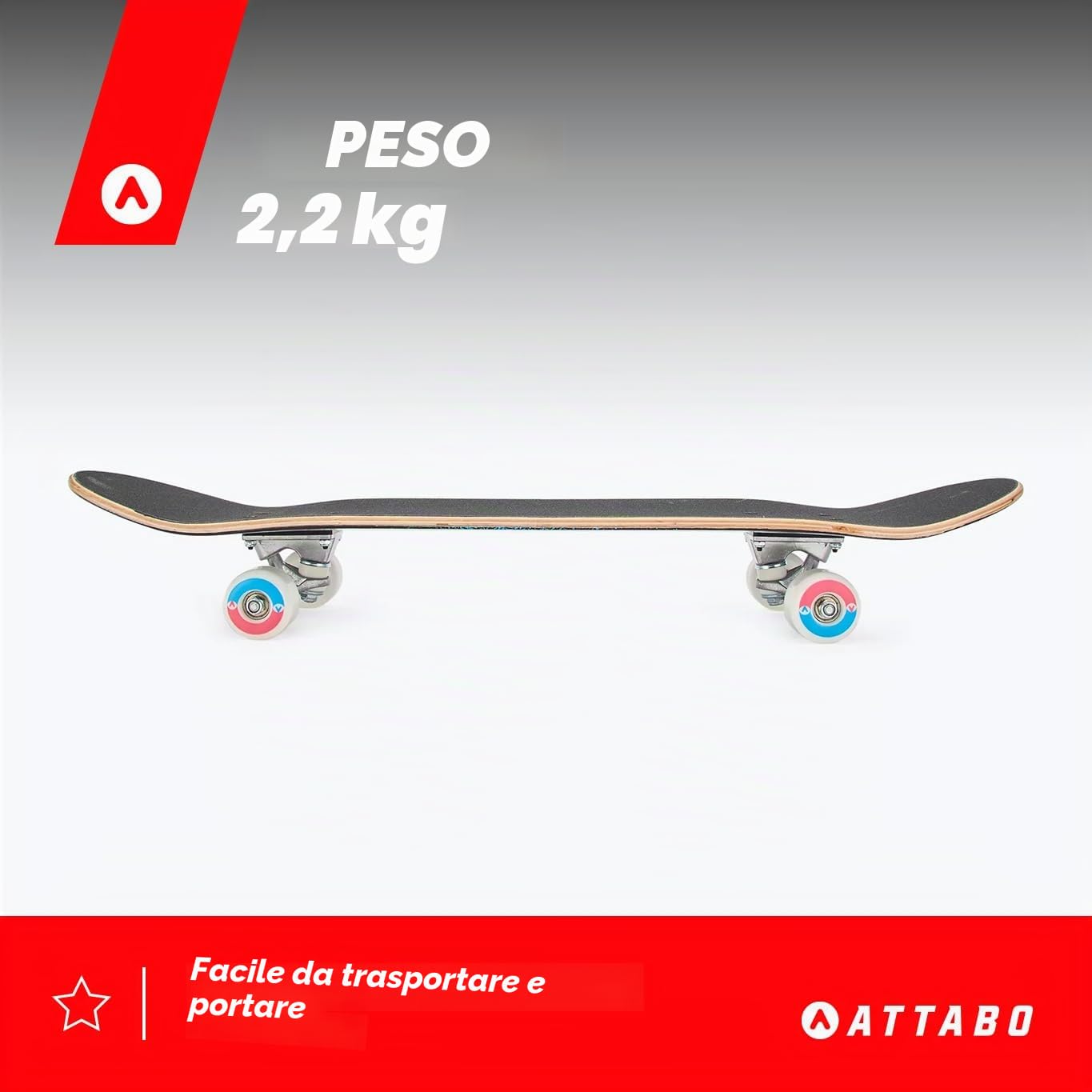 ATTABO Skateboard per adulti Ollie verde 8" x 31" – 9 strati in legno d'acero 5" assi in alluminio, ruote 52 x 36 mm, cuscinetti a sfera ABEC-7, tavola antiscivolo per trucchi e tempo libero