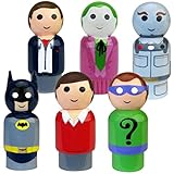 Bif Bang Pow! Batman Classic TV Series Pin Mate Wooden Figure Set of 6 Collectible, 2