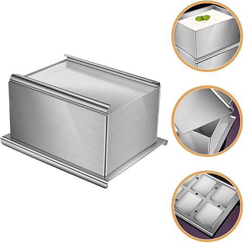 Miniatura 2 de Zerodeko 1 juego de molde de prensa de tofu, fabricante de tofu de acero inoxidable con paño, molde para hacer tofu para cocina, 18.00X14.00X9.19.7