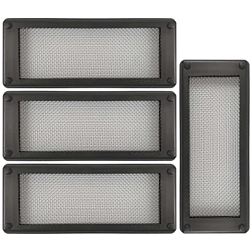 Roshield Pest Proofing Air Brick Mesh Vent Cover | Mouse Insect Rodent Control Prevention x 4 (Dark Grey Standard)
