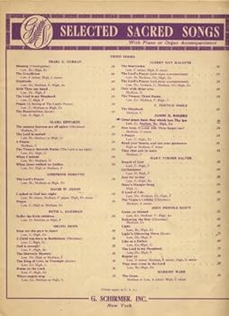 Unknown Binding Great Peace Have They Which Love Thy Law (Selected Sacred Songs with Piano or Organ Accompaniment, Medium B Flat) Book