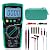 Xin Tester Digital Multimeter Electric Tester Voltmeter auto ranging TRMS 6000 Counts AC DC 1000V 20A Professional ohm Volt amp Multimetro Capacitance Temperature Measure LCD Display