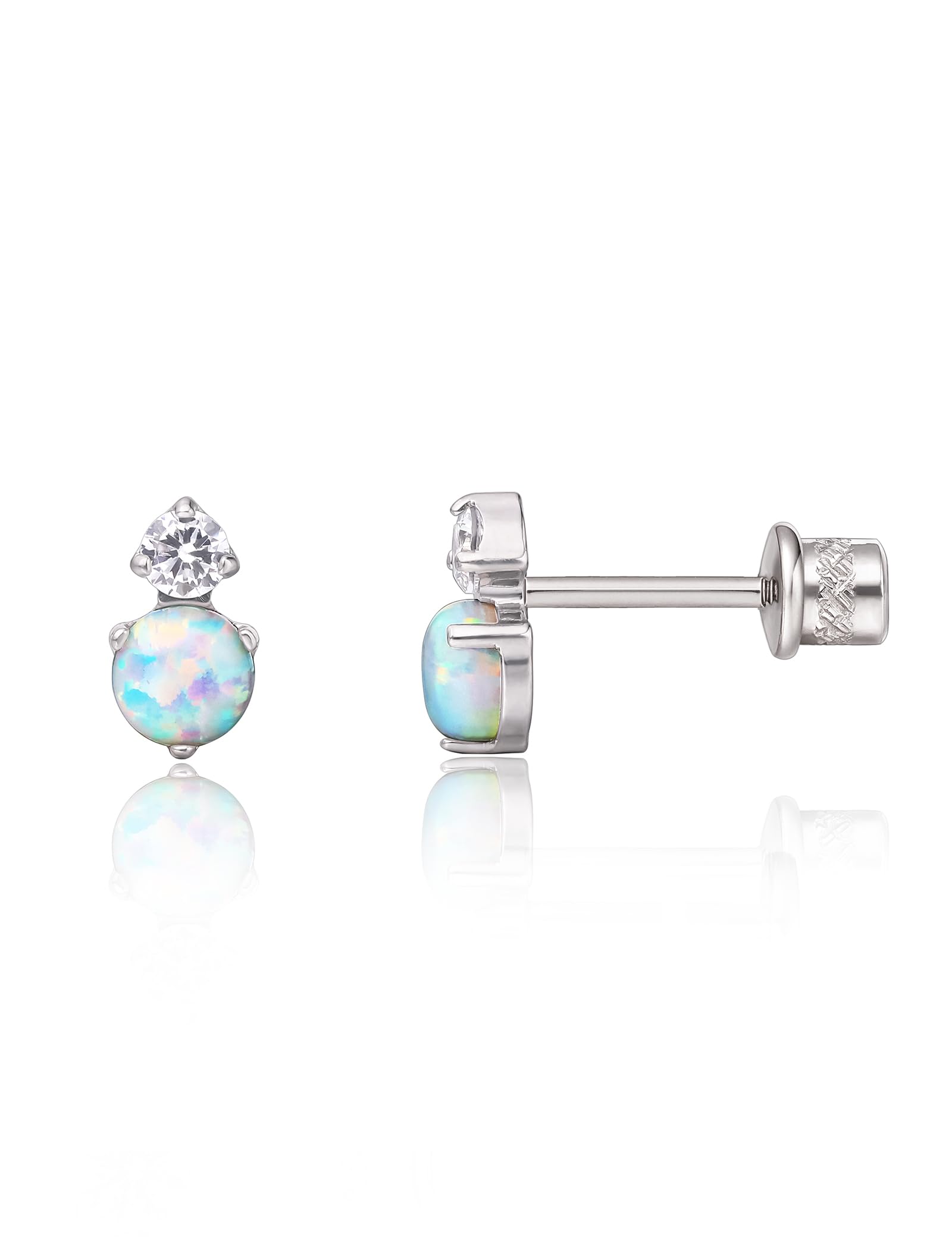 Limerencia Medizinische Titan Ohrringe, G23 Hypoallergen Gesundheitsstecker Ohrstecker mit Schraubverschluss, Nickelfreie Ohrringe für Damen, Mädchen und Kinder