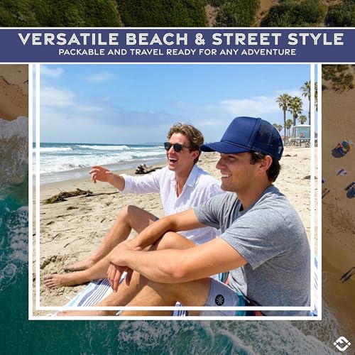 Image of Funky Junque Blank Mesh Foam Lightweight Snapback Trucker Hat | Lightweight Foam Trucker Hat with Breathable Mesh Back, Golf Beach and Street Style, Trendy Trucker Hats for Men