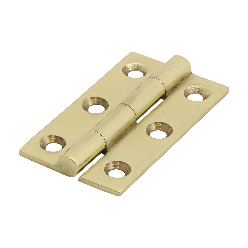 B&Q -  Solid Drawn Brass Hinges Polished Brass50 X 28