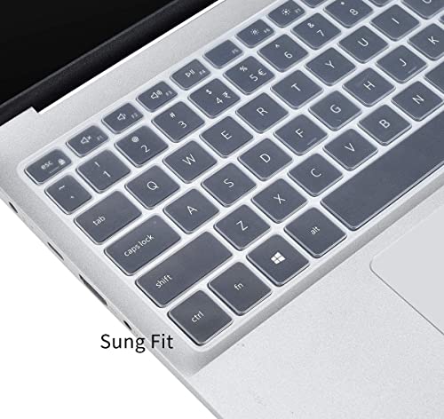 Image of Saco Silicone Keyboard Skin Cover Compatible for Dell G15 Series 15.6 inch Laptops | DELL G15 Series - (5510 /5511 / 5515 /5520 / 5525 /5530 / 5535) Gaming Laptop Keyboard Cover (Silicone Clear)