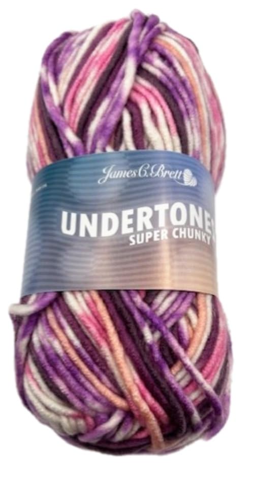 James C Brett Undertones Super Chunky 100g Ball (UT04 Purple Haze, 1 Ball)